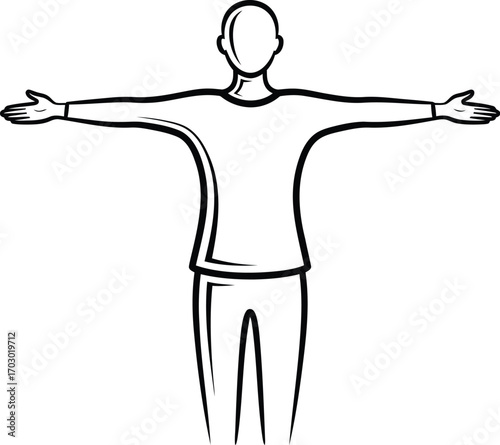 Human Body With Arms Outstretched	