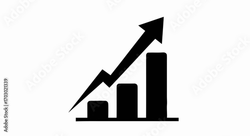 Financial Success Vector – Increasing Graph Symbol
