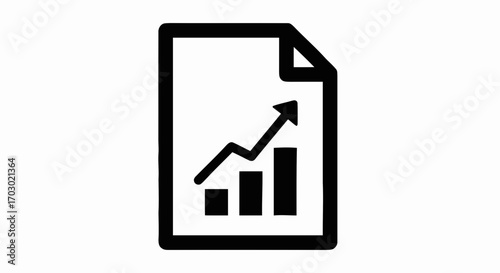 Financial Document Vector – Report with Increasing Graph