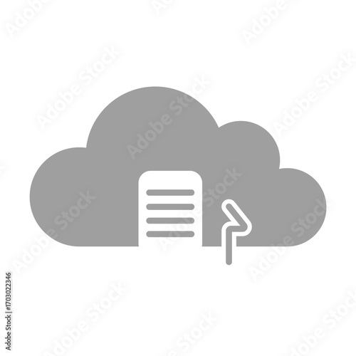cloud computing icon with server storage