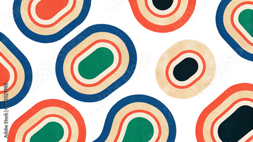 Abstract puddle shapes risograph textures for artistic isolated on transparent background