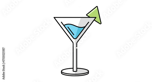 A refreshing martini cocktail with a lime wedge, perfect for a summer party or a night out with friends and family
