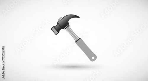 Illustration of a hammer, representing tool, construction, repair, and home improvement concepts
