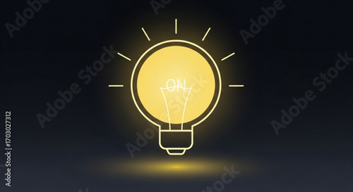 A bright light bulb illuminating the path to innovation and new ideas, a symbol of inspiration