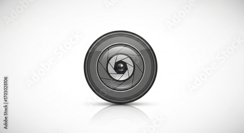 Illustration of a camera lens, capturing moments and creating memories with precision and clarity