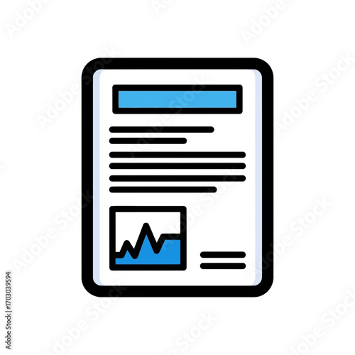 Data document displays trends clearly onscreen icon