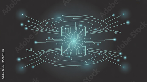 Circuit board technology vector design for ai artificial intelligence and digital network innovation concept