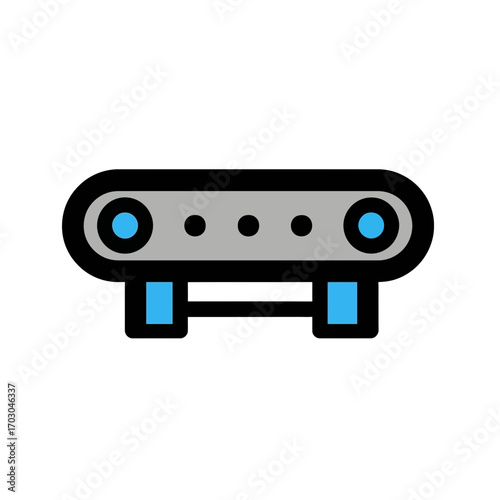 Digital projector emits light indoor illustration minimal