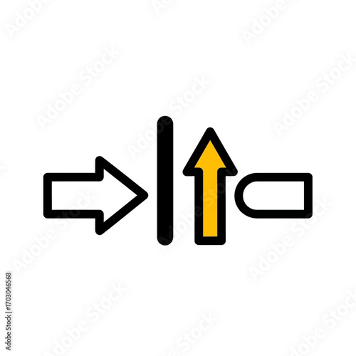 Diagram shows arrows pass a barrier upward direction vector