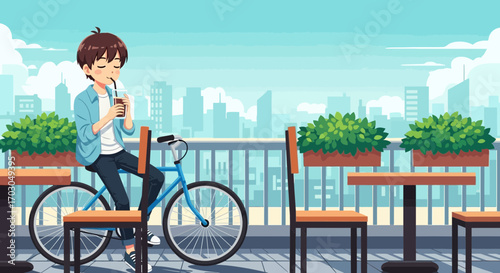 young woman sitting on a bench