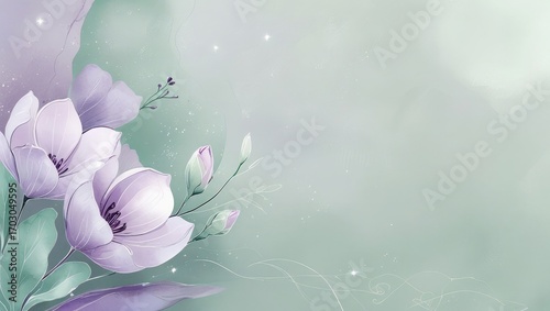 Dreamy Purple Floral Fantasy – Soft Artistic Nature Wallpaper