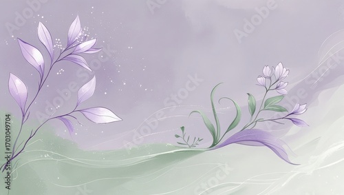 Dreamy Purple Floral Fantasy – Soft Artistic Nature Wallpaper