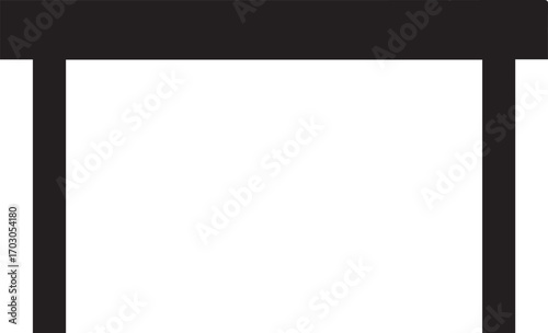 Simple black table icon minimalist design furniture symbol object graphic representation