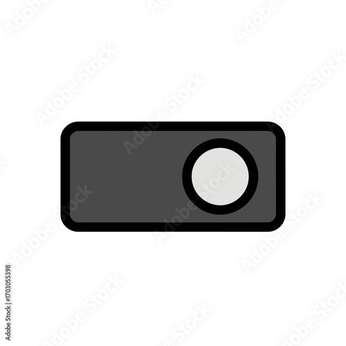 Toggle button switches position on background vector