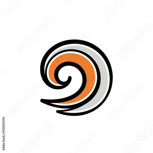 Swirl curve spirals stylishly abstract backdrop design