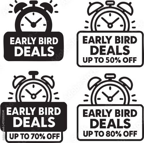 Early Bird Deals with Discounts Up to 80 Percent Off.