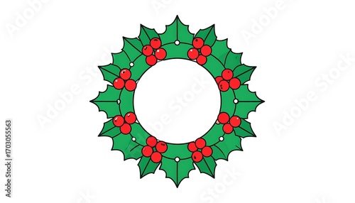 Circular Christmas wreath