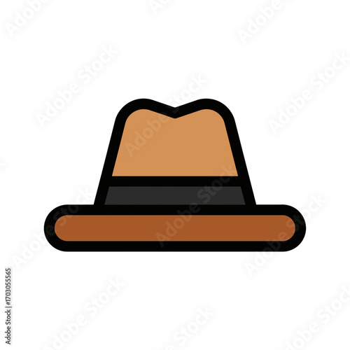 Brown fedora shades outdoors on blank background design