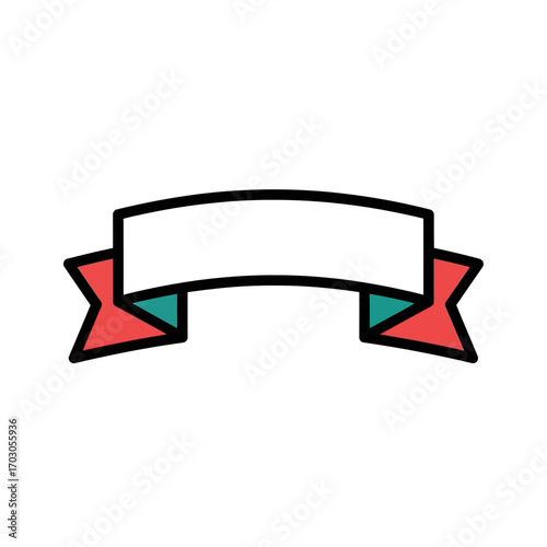 Colorful ribbon floats displaying empty text area