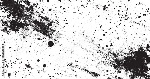 Rubbed aged texture with a halftone raster pattern. Monochrome noise of dust or dirt,   Overlay illustration over any design to create grungy vintage effect and depth. For posters, banners, retro 