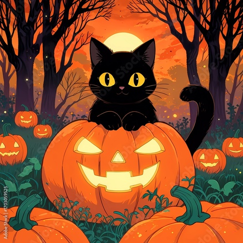 Halloween concept, October, AI