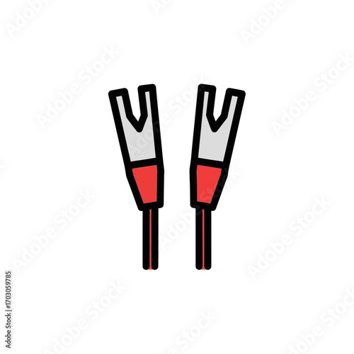 Audio connectors transmit signal electrical wiring white backdrop