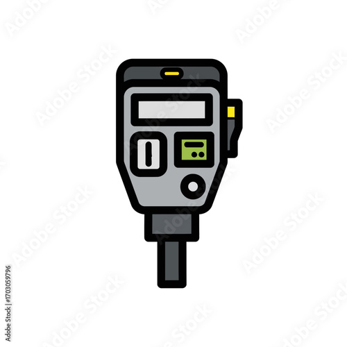 Meter displays readings indoors professionally