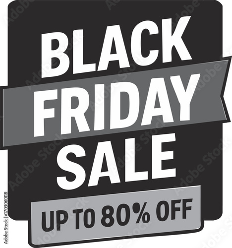 Black Friday Sale up to 80 off promotional banner 1.
