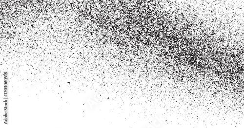 Dirty or dust film grain speck grit grunge overlay on white background grain noise Subtle distressed dust texture overlay. Monochrome abstract splattered background