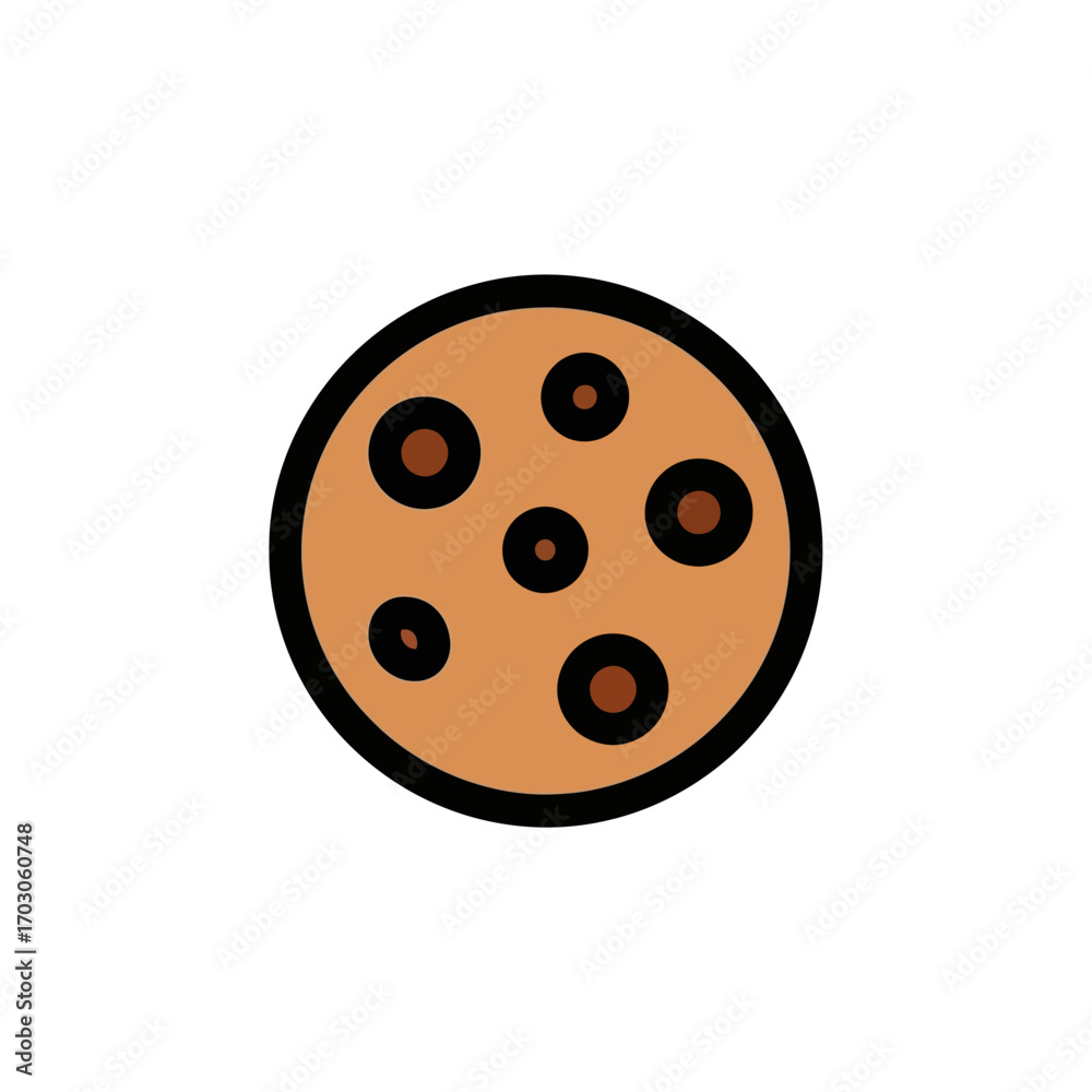 Obraz premium Cookie dessert displays spots on background single