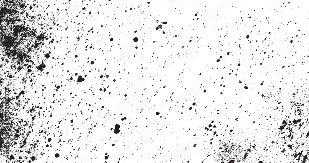 Fototapeta premium Noise dot grain background with abstract gradient of monochrome dotwork, vector grunge texture transparent black dust grain texture particles 