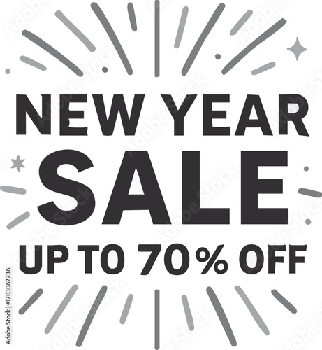 New Year Sale with Up to 70 Percent Off Discount Offers.