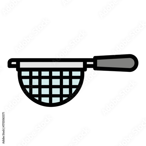 Kitchen sieve filters food white background cooking