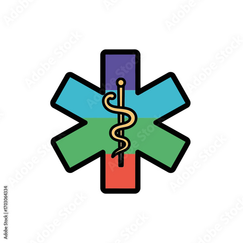 Medical star portrays health outdoors generically