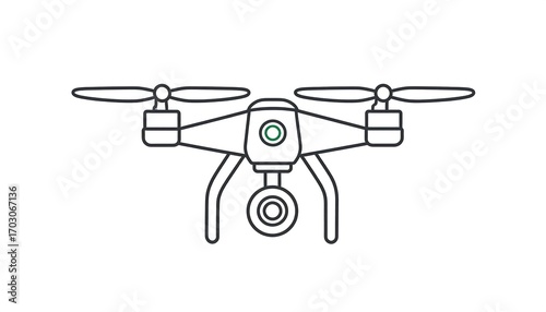 Simple line drawing of a drone (1)