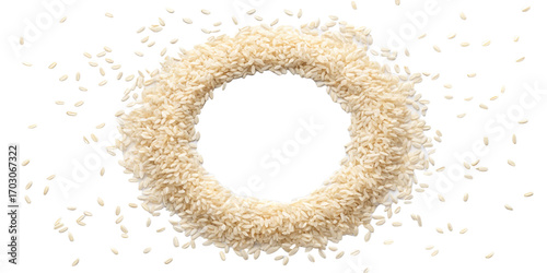 Wallpaper Mural Top-Down View of Scattered White Rice Forming Circular Ring on Transparent Background
White Rice Grains Arranged in Circular Splash Pattern – Isolated on Transparent Background Torontodigital.ca
