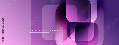 Abstract geometric pattern. Purple gradients create layered rectangles, modern design element. Minimalist style, smooth transitions.