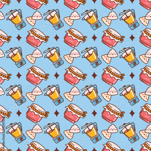 Hand drawn bakery pattern collection