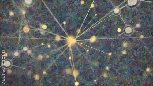 Abstract luxury plexus lines, dots, triangles. Navy blue gold business presentations background. Futuristic, technology, digital, modern network, awards, screensaver, backdrop. 4k, 60fps video loop.