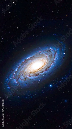 Spiral galaxy in deep space