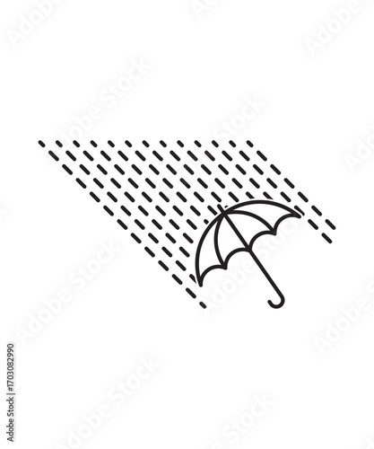 rain icon, vector best line icon.