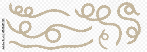Rope brush pattern. Thread pattern seamless . rope vector illustration on Transparent background. EPS 10.