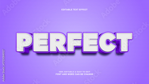 Easily editable 3D purple text effect