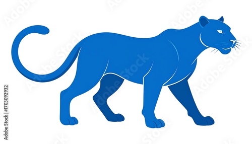 Blue Panther Silhouette