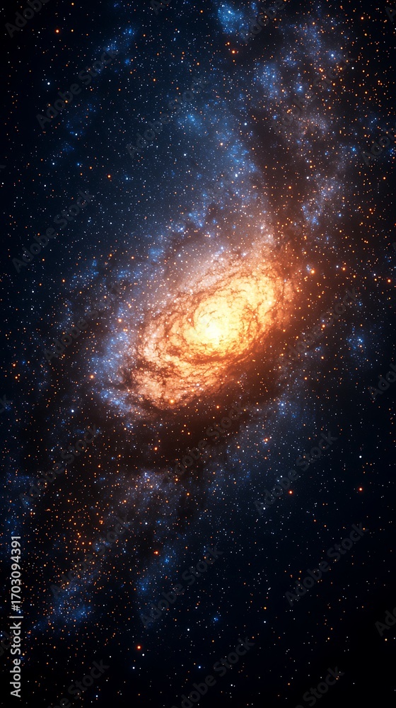 Obraz premium Cosmic Spiral Galaxy for Deep Space. (5)