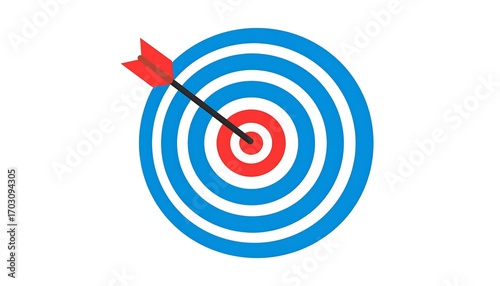 Target with arrow, aiming for center