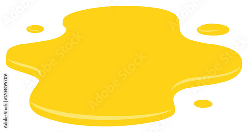 Yellow Liquid Splatter and Droplets