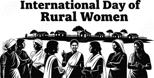 Celebrating international day of rural women with a group of women in a village