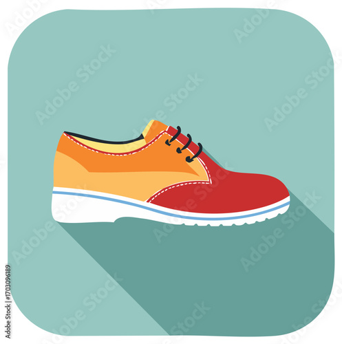 Casual Two-Tone Oxford Shoe with Laces and Contrast Stitching