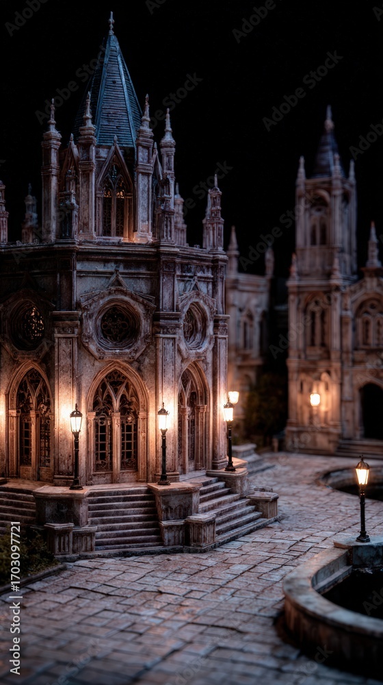 Fototapeta premium miniature world gothic imagery